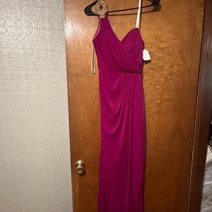 Camille La Vie One Shoulder Gown Size 6 Petite